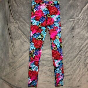 Rare Authentic Versace Tie-Dye Rose Print Leggings Womens Size IT 36